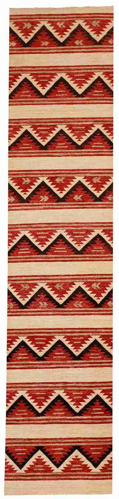 Runner - Navajo Fine Geometric Rectangle - Hand Knotted Rug