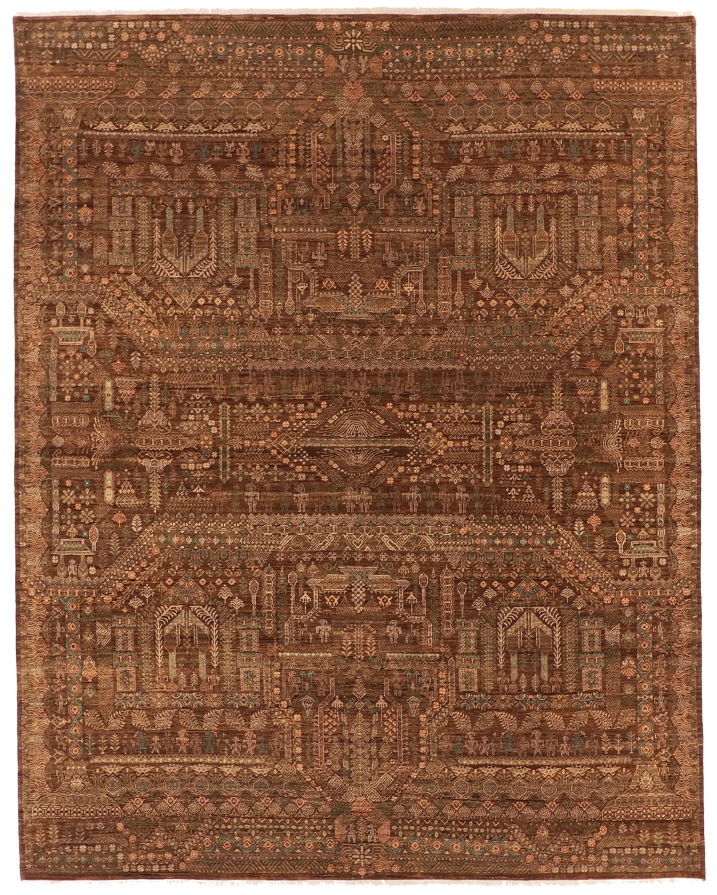 8x10 - Kohinoor Wool All Over Rectangle - Hand Knotted Rug