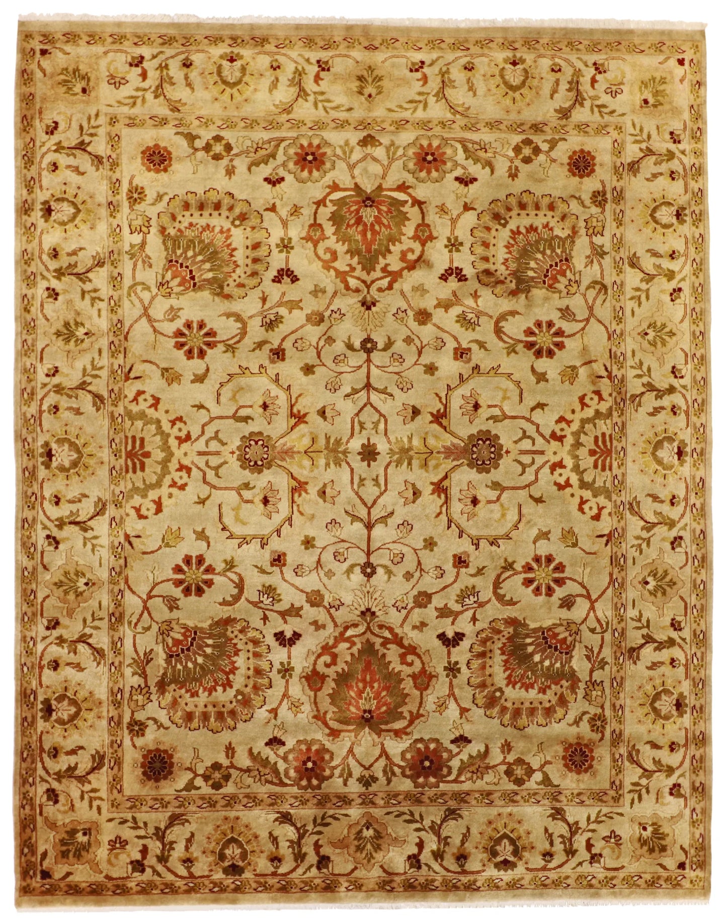 8x10 - Mahal Wool All Over Rectangle - Hand Knotted Rug