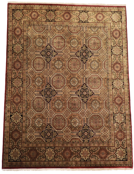 9 x12 - Tabriz Fine/Wool All Over Rectangle - Hand Knotted Rug