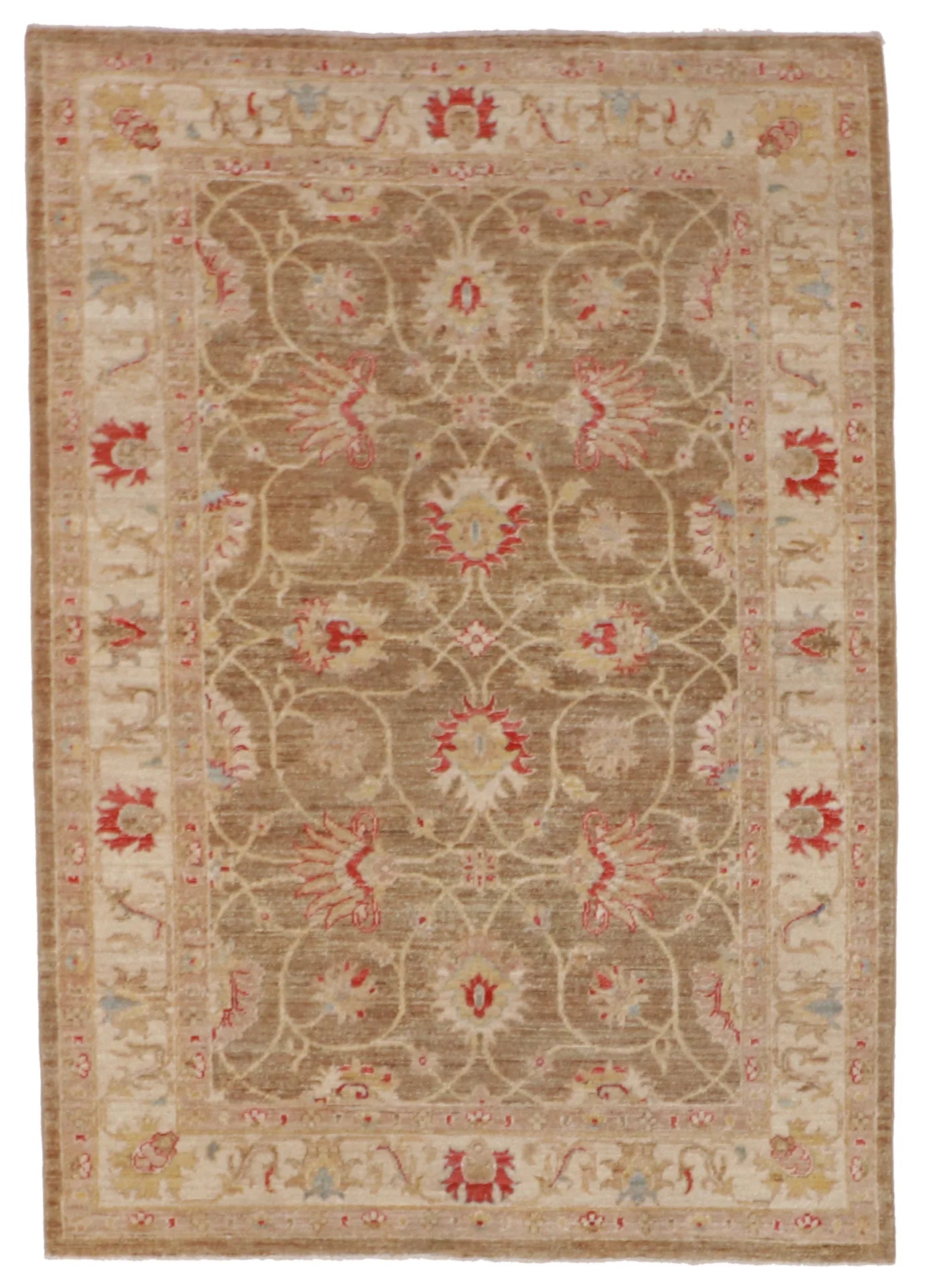 4x5.10 - Mahal Fine/Wool All Over Rectangle - Hand Knotted Rug