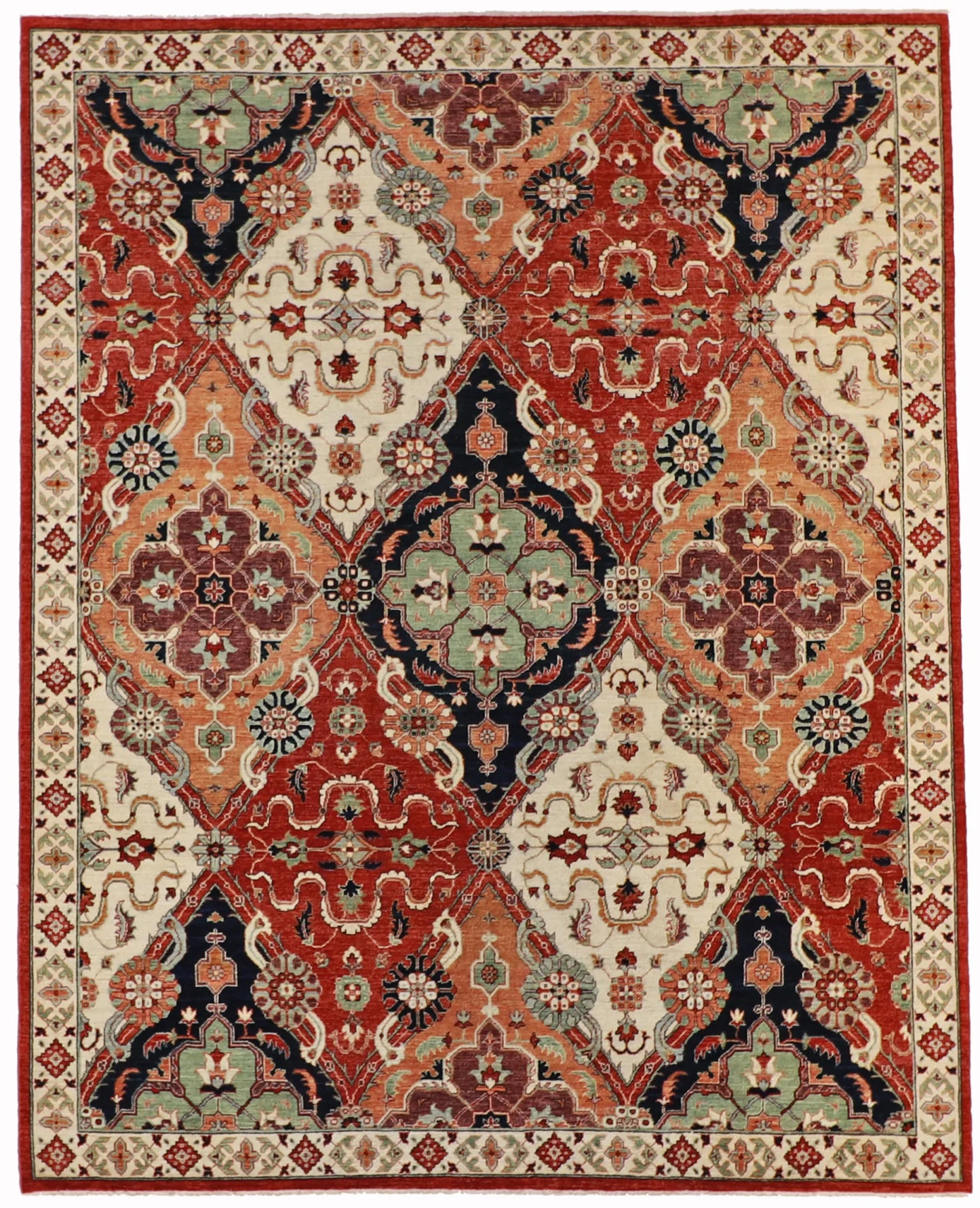 8x10 - Bakhtiharie Fine All Over Rectangle - Hand Knotted Rug