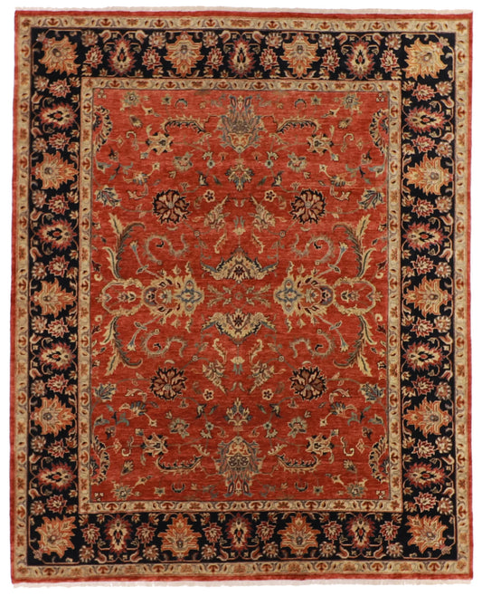 8x10 - Sultan Abad Wool Floral Rectangle - Hand Knotted Rug