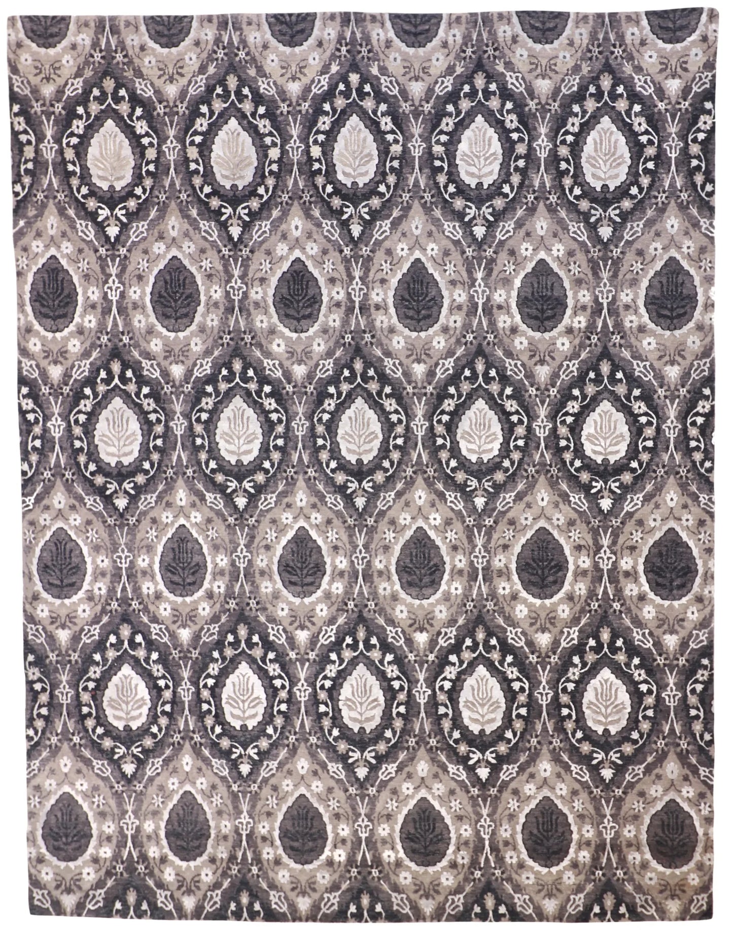 9 x12 - Modern Silk/Wool All Over Rectangle - Hand Knotted Rug