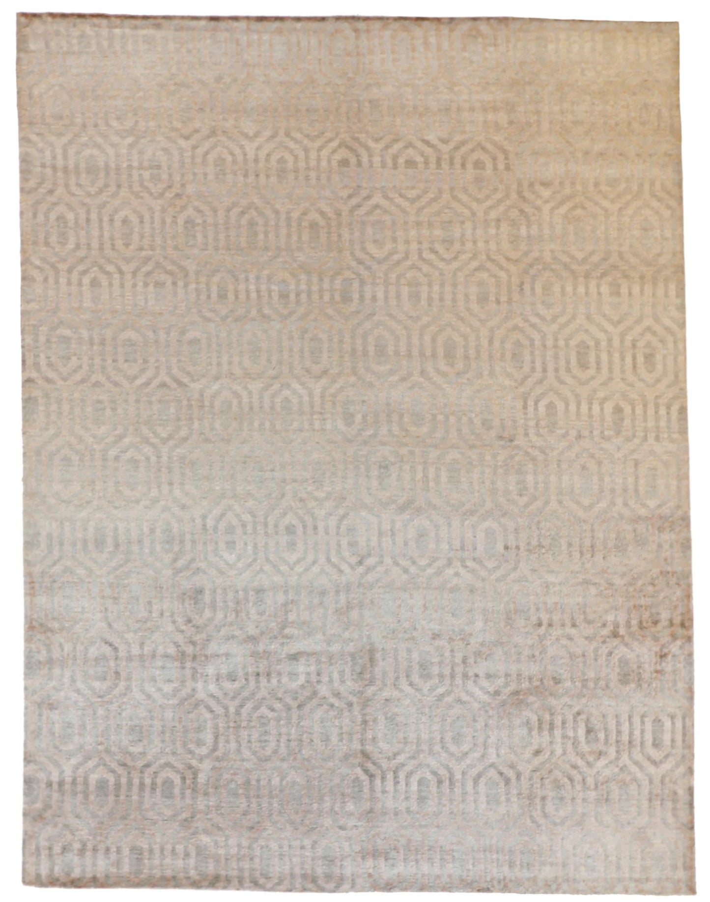 9x12 - Modern Fine/Silk All Over Rectangle - Hand Knotted Rug