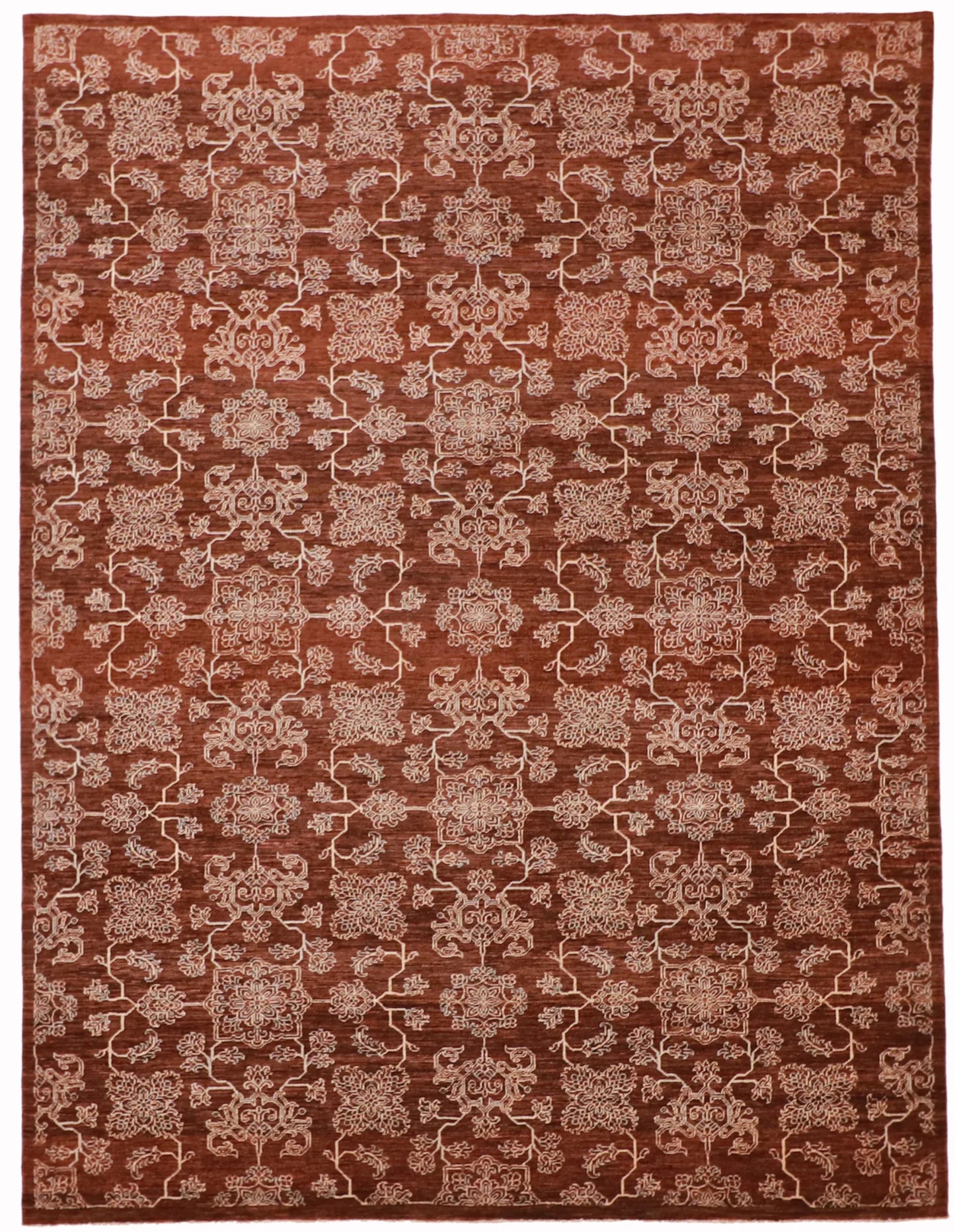 9x12 - Frahan Fine/Wool All Over Rectangle - Hand Knotted Rug