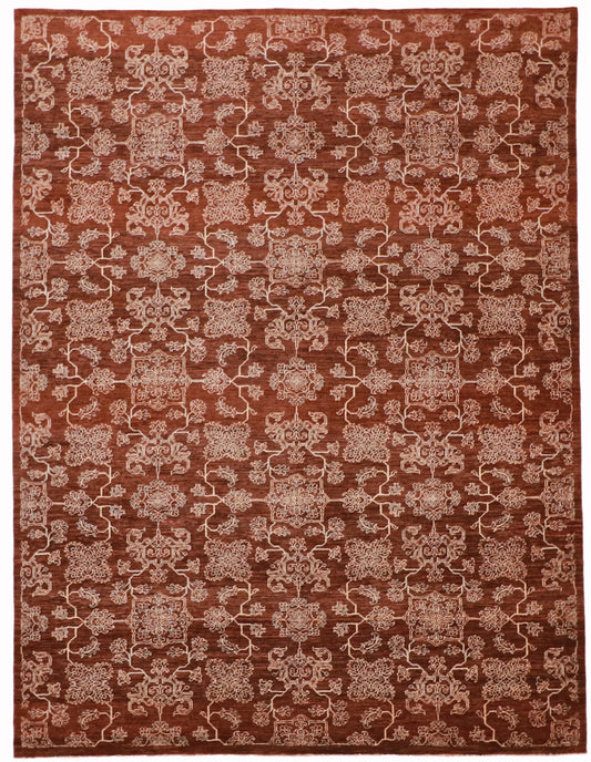 9x12 - Frahan Fine/Wool All Over Rectangle - Hand Knotted Rug