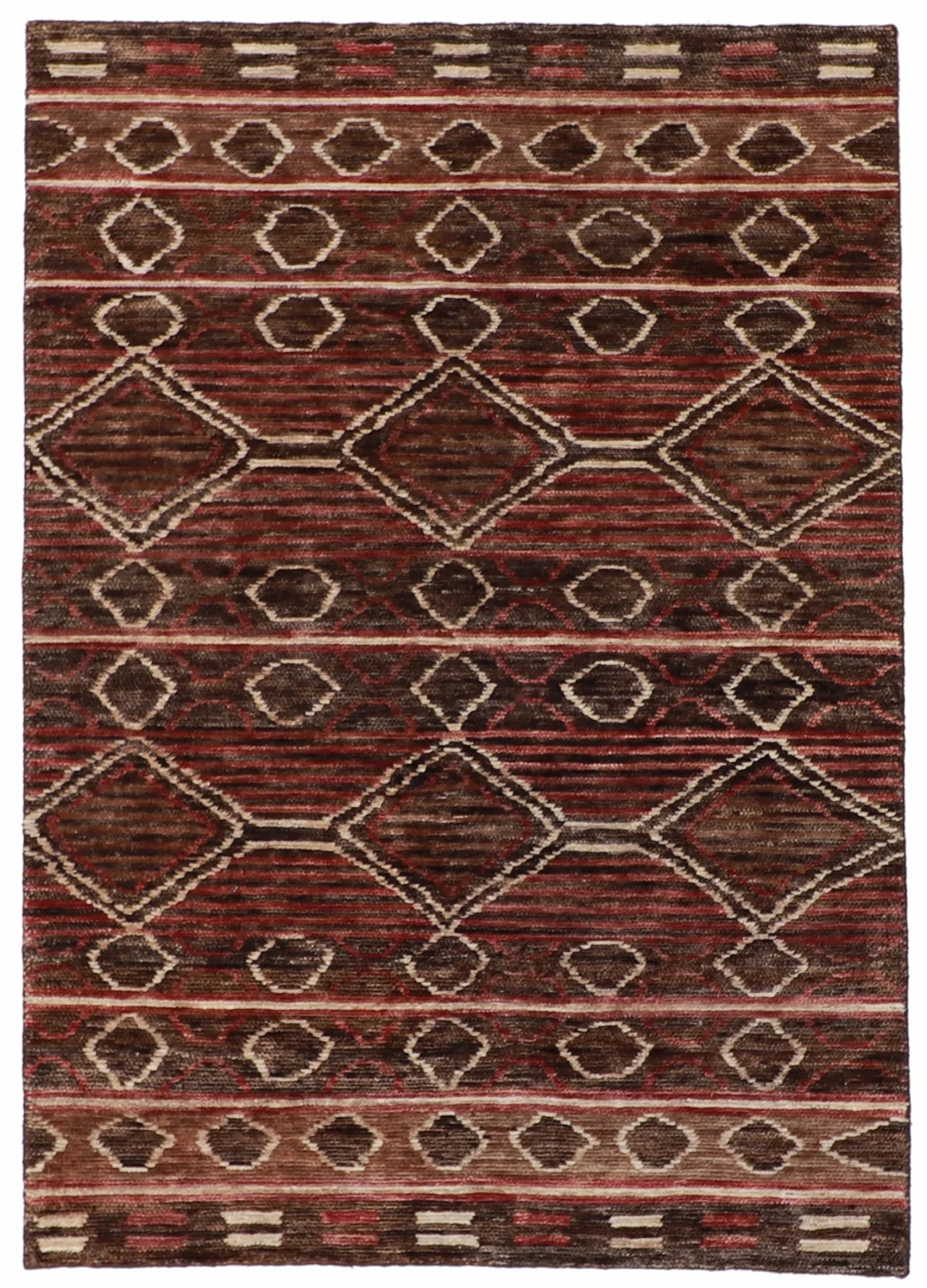 5x7 - Modern Fine All Over Rectangle - Hand Knotted Rug