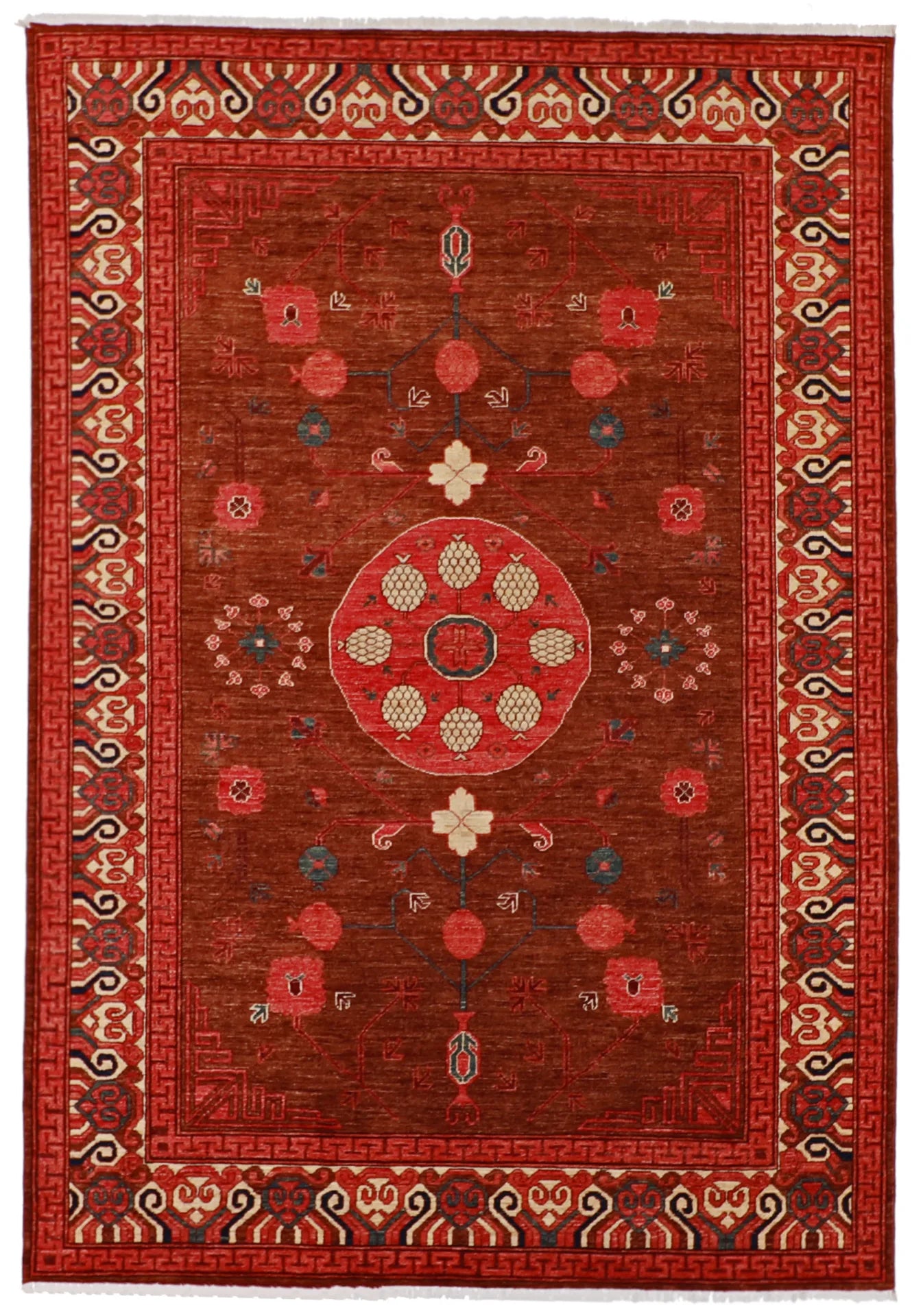 6x9 - Kothan Fine All Over Rectangle - Hand Knotted Rug