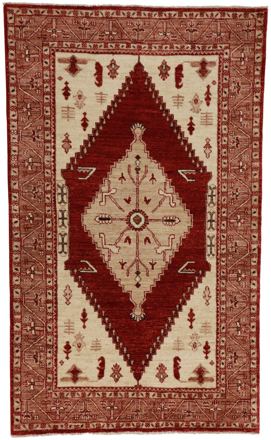 3.7x5.11 - Mountain Modern Fine/Wool All Over Rectangle - Hand Knotted Rug