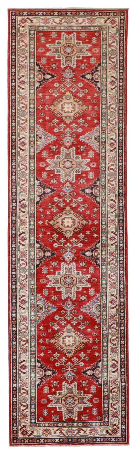 Runner - Bijar Fine Geometric Rectangle - Hand Knotted Rug