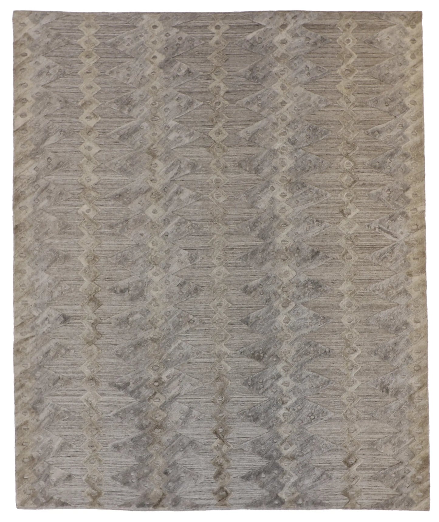 8x10 - Modern Wool All Over Rectangle - Hand Knotted Rug