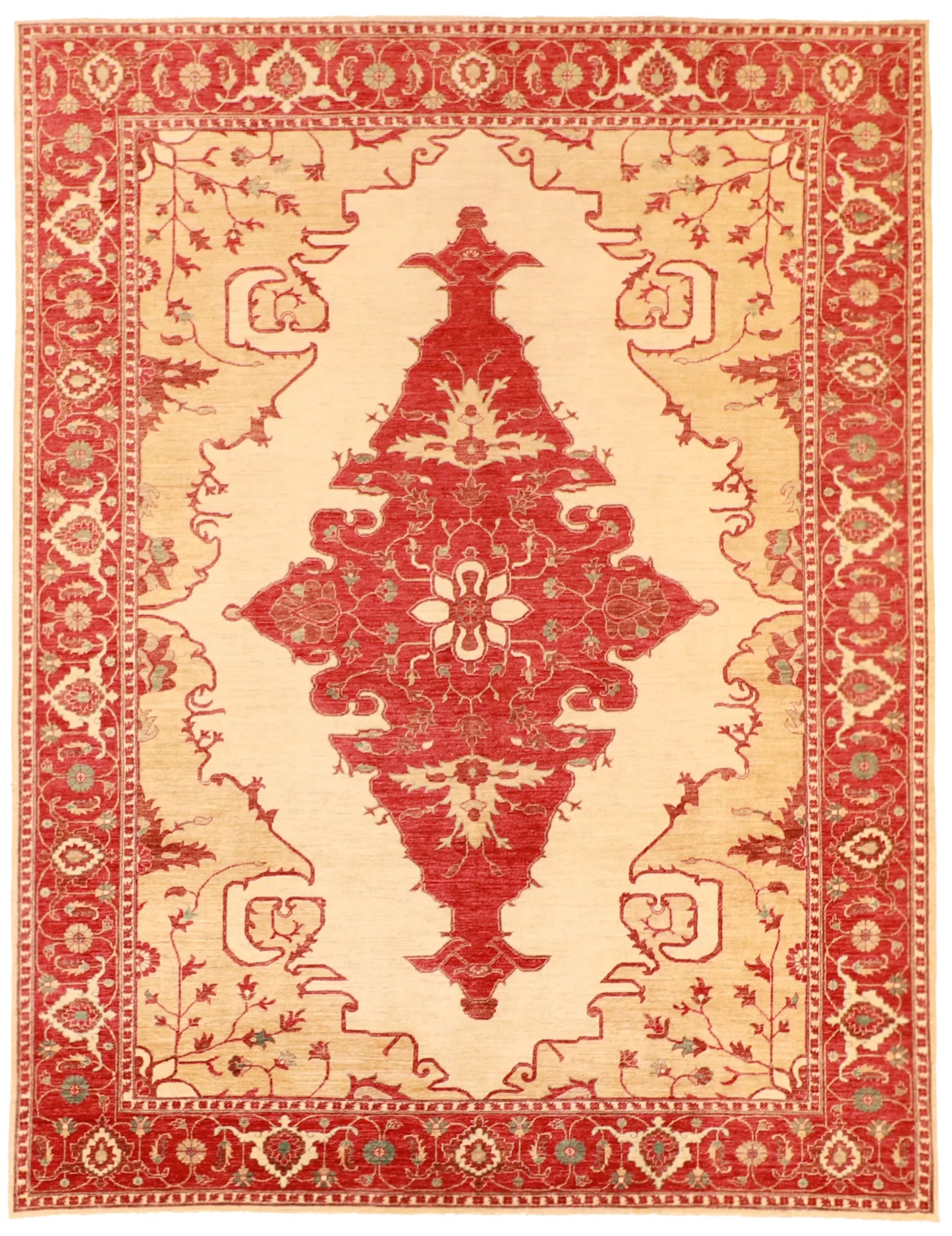 9x12 - Tabriz Fine All Over Rectangle - Hand Knotted Rug