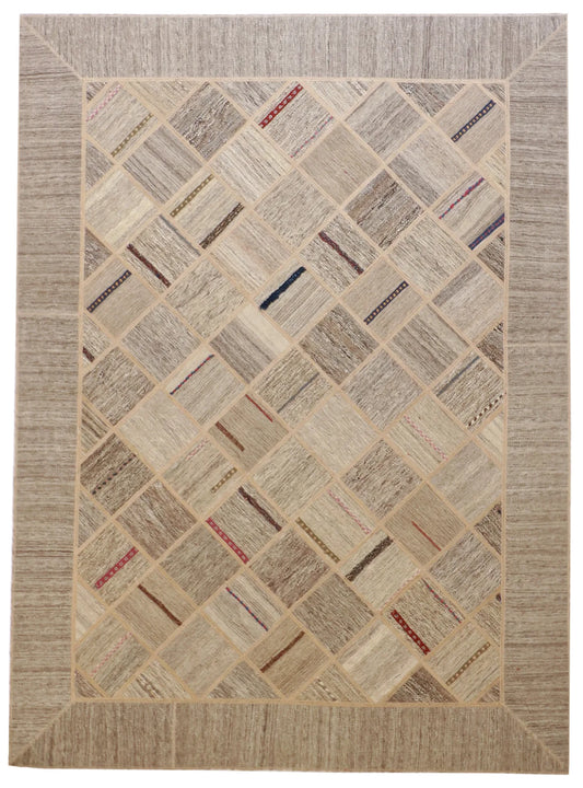 5x7 - Modern Wool All Over Rectangle - Hand Knotted Rug