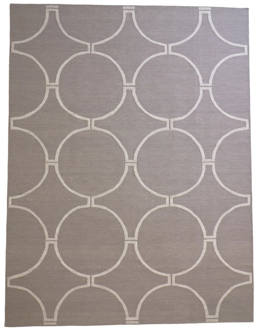 9x12 - Modern Fine All Over Rectangle - Hand Knotted Rug