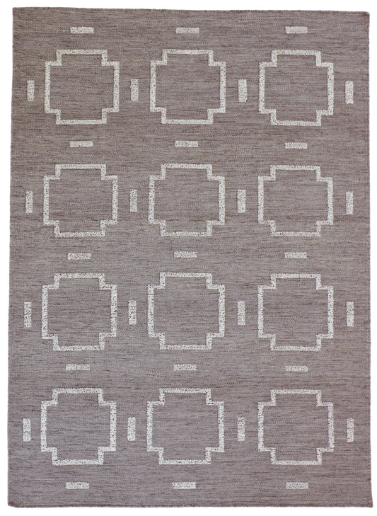 5x7 - Modern Fine/Wool All Over Rectangle - Hand Knotted Rug