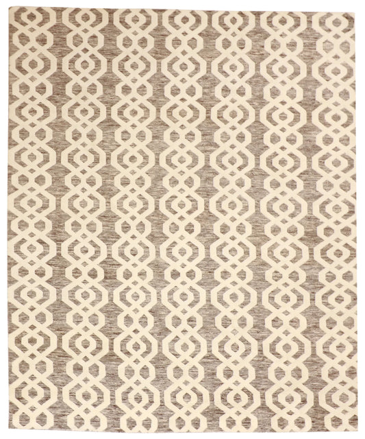 8x10 - Moroccan Wool All Over Rectangle - Hand Knotted Rug