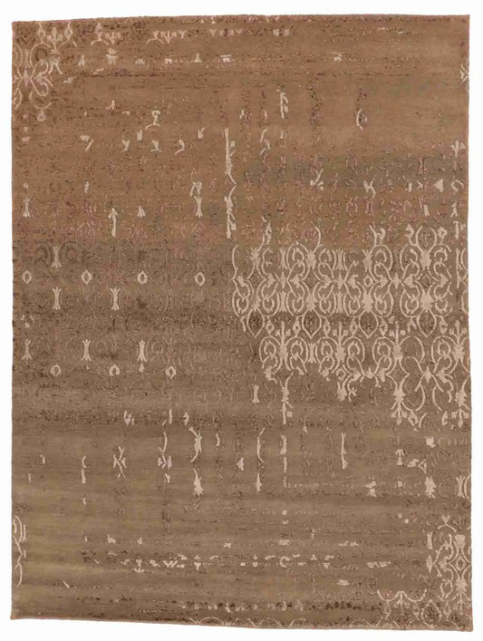 5x7 - Modern Fine/Wool/Silk All Over Rectangle - Hand Knotted Rug