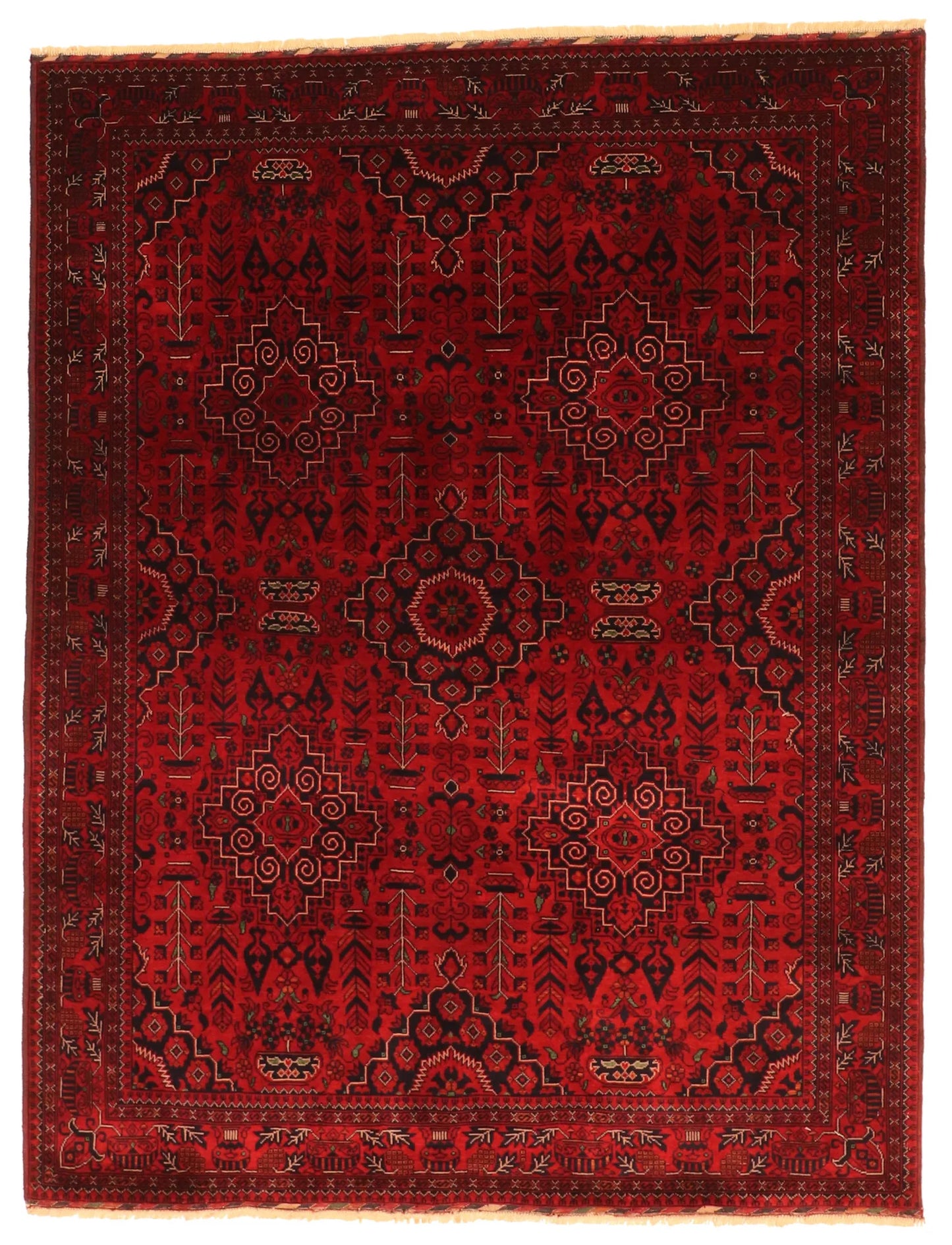 5x7 - Khan Mohamadie Fine/Wool All Over Rectangle - Hand Knotted Rug