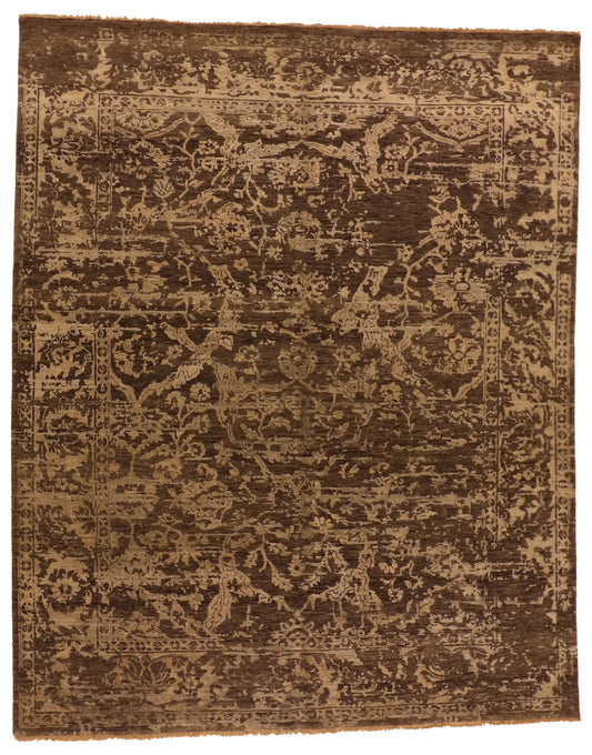 8x10 - Modern Silk/Wool All Over Rectangle - Hand Knotted Rug