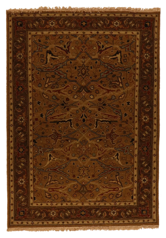 4.2x5.10 - Sumak Fine/Wool All Over Rectangle - Hand Knotted Rug