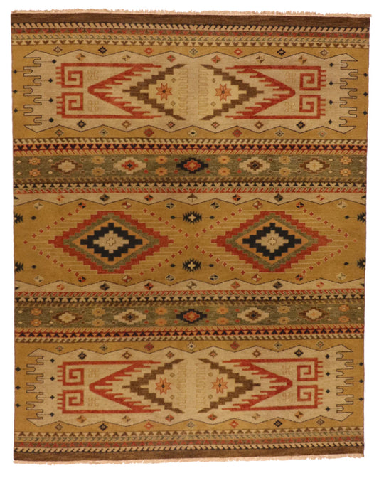 8x10 - Soumak Wool All Over Rectangle - Hand Knotted Rug