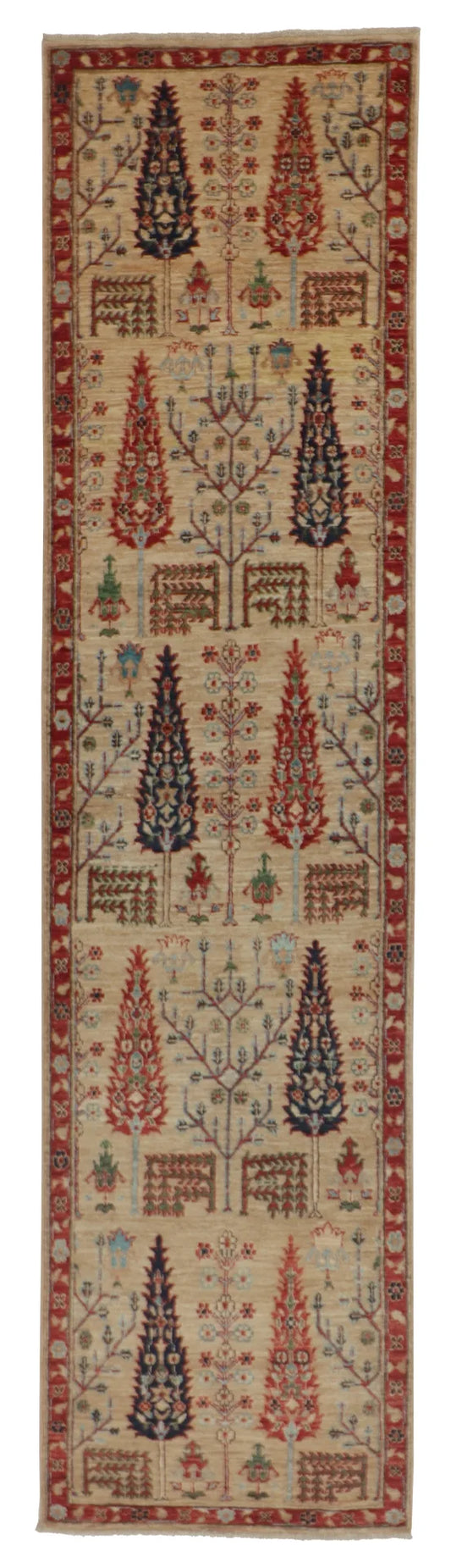 Runner - Tree of Life Fine All Over Rectangle - Hand Knotted Rug